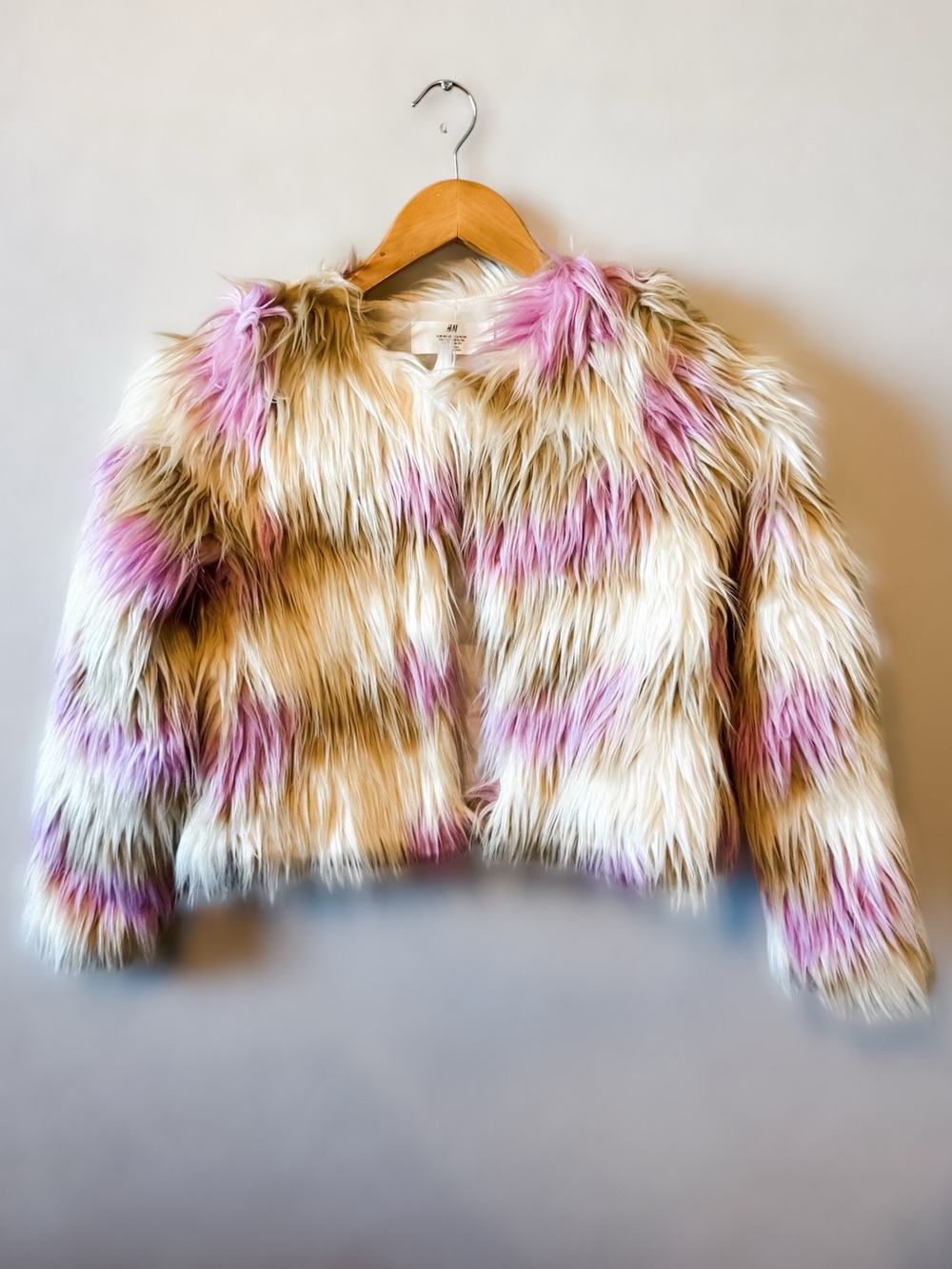 H&M Girls Faux Fur Jacket US 12